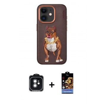 MARSİLYAN™- iPhone 11 Kılıf Nova Form Koleksiyonu - Siyah Buffer Hayalet Cam Ekran Koruyucu + PVD Metal Kamera Lens - SH