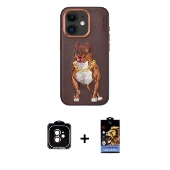 MARSİLYAN™- iPhone 11 Kılıf Nova Form Koleksiyonu - Siyah Buffer Hayalet Cam Ekran Koruyucu + PVD Metal Kamera Lens - TU