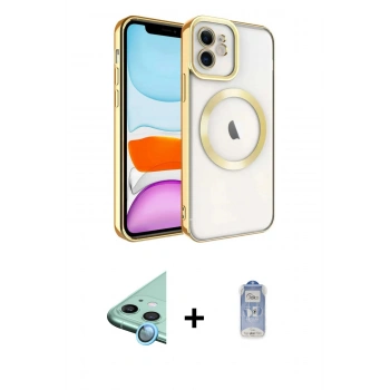 MARSİLYAN™- iPhone 11 Kılıf Nova Işık Özel Seri - Siyah Joko Magic 5D Cam + Raze Metal Kamera Lens - MI
