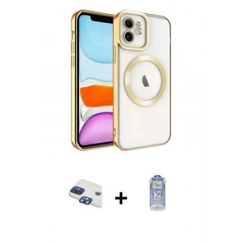 MARSİLYAN™- iPhone 11 Kılıf Nova Işık Özel Seri - Siyah Joko Magic 5D Cam + Pers Alüminyum Kamera Lens - LT