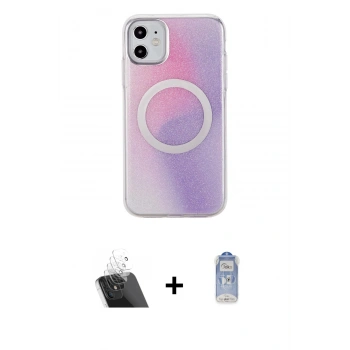MARSİLYAN™- iPhone 11 Kılıf Pusula Form - Siyah Joko Magic 5D Cam + Kamera Lens Koruma Cam - SF