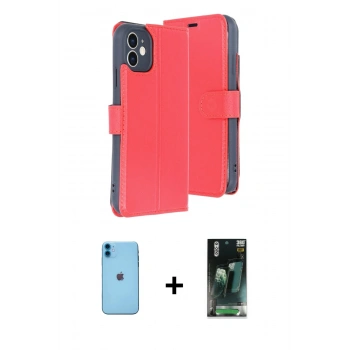 MARSİLYAN™- iPhone 11 Kılıf Siluet Işık Serisi - Şeffaf 360 Full Body Arka Koruyucu + Neon Fosforlu Kamera Lens - MI