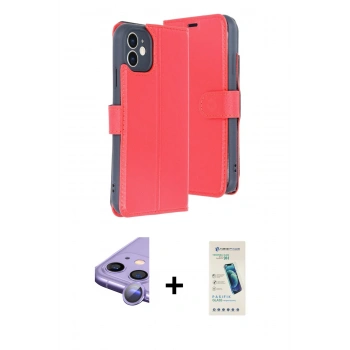 MARSİLYAN™- iPhone 11 Kılıf Siluet Işık Serisi - Şeffaf Pasifik Cam Ekran Koruyucu + Raze Metal Kamera Lens - MR