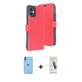 MARSİLYAN™- iPhone 11 Kılıf Siluet Işık Serisi - Şeffaf Pasifik Cam Ekran Koruyucu + Neon Fosforlu Kamera Lens - TU