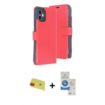 MARSİLYAN™- iPhone 11 Kılıf Siluet Işık Serisi - Şeffaf Royal Nano Ekran Koruyucu + Rainbow Kamera Lens Koruma Cam - KI