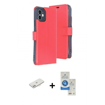 MARSİLYAN™- iPhone 11 Kılıf Siluet Işık Serisi - Şeffaf Royal Nano Ekran Koruyucu + Renkli Kamera Lens Koruma Cam - PE