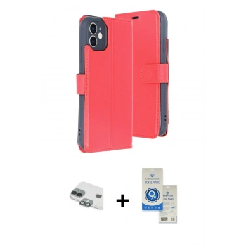 MARSİLYAN™- iPhone 11 Kılıf Siluet Işık Serisi - Şeffaf Royal Nano Ekran Koruyucu + Pers Alüminyum Kamera Lens - YL