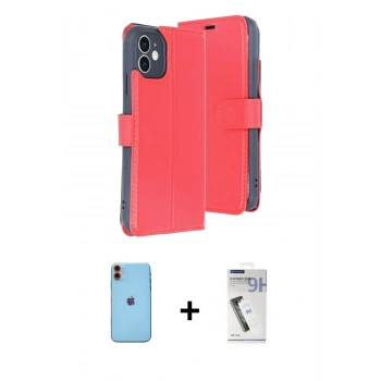 MARSİLYAN™- iPhone 11 Kılıf Siluet Işık Serisi - Şeffaf Uv Polymer Nano Ekran Koruyucu + Neon Fosforlu Kamera Lens - TU