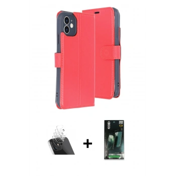 MARSİLYAN™- iPhone 11 Kılıf Siluet Işık Serisi - Siyah 360 Mat Full Body Arka Koruyucu + Kamera Lens Koruma Cam - SF