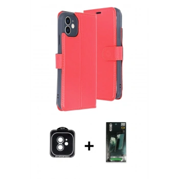 MARSİLYAN™- iPhone 11 Kılıf Siluet Işık Serisi - Siyah 360 Mat Full Body Arka Koruyucu + PVD Metal Kamera Lens - YL
