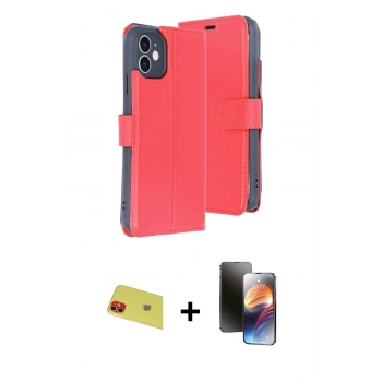 MARSİLYAN™- iPhone 11 Kılıf Siluet Işık Serisi - Siyah 3D Antistatik Mat Seramik Nano Ekran Koruyucu + Rainbow Kamera Lens Koruma Cam - KI