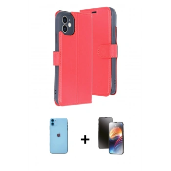 MARSİLYAN™- iPhone 11 Kılıf Siluet Işık Serisi - Siyah 3D Antistatik Mat Seramik Nano Ekran Koruyucu + Neon Fosforlu Kamera Lens - MI
