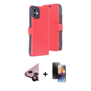 MARSİLYAN™- iPhone 11 Kılıf Siluet Işık Serisi - Siyah 3D Antistatik Mat Seramik Nano Ekran Koruyucu + Raze Metal Kamera Lens - SH