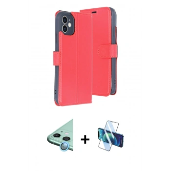 MARSİLYAN™- iPhone 11 Kılıf Siluet Işık Serisi - Siyah 3D Antistatik Seramik Nano Ekran Koruyucu + Raze Metal Kamera Lens - MI
