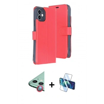 MARSİLYAN™- iPhone 11 Kılıf Siluet Işık Serisi - Siyah 3D Antistatik Seramik Nano Ekran Koruyucu + Raze Metal Kamera Lens - KI