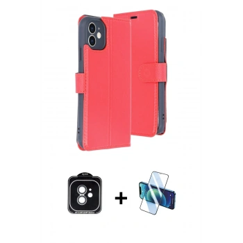 MARSİLYAN™- iPhone 11 Kılıf Siluet Işık Serisi - Siyah 3D Antistatik Seramik Nano Ekran Koruyucu + PVD Metal Kamera Lens - YL