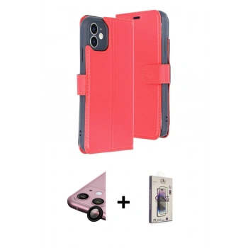 MARSİLYAN™- iPhone 11 Kılıf Siluet Işık Serisi - Siyah Bilvis 3D Cam Ekran Koruyucu + Raze Metal Kamera Lens - SH