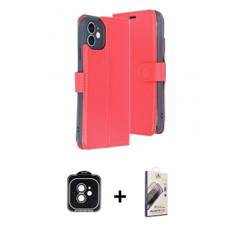 MARSİLYAN™- iPhone 11 Kılıf Siluet Işık Serisi - Siyah Bilvis 3D Mat Cam Ekran Koruyucu + PVD Metal Kamera Lens - SH