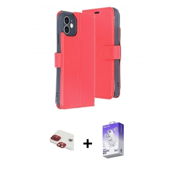 MARSİLYAN™- iPhone 11 Kılıf Siluet Işık Serisi - Siyah Bilvis 5in1 3D Magic Cam Ekran Koruyucu + Pers Alüminyum Kamera Lens - KI