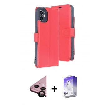 MARSİLYAN™- iPhone 11 Kılıf Siluet Işık Serisi - Siyah Bilvis 5in1 3D Magic Cam Ekran Koruyucu + Raze Metal Kamera Lens - SH