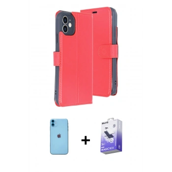 MARSİLYAN™- iPhone 11 Kılıf Siluet Işık Serisi - Siyah Bilvis 5in1 5D Magic Hayalet Cam Ekran Koruyucu + Neon Fosforlu Kamera Lens - MI