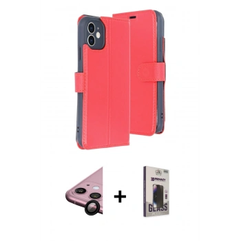MARSİLYAN™- iPhone 11 Kılıf Siluet Işık Serisi - Siyah Bilvis Hayalet Cam Ekran Koruyucu + Raze Metal Kamera Lens - SH