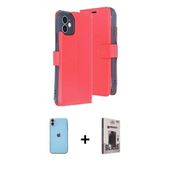 MARSİLYAN™- iPhone 11 Kılıf Siluet Işık Serisi - Siyah Bilvis Hayalet Cam Ekran Koruyucu + Neon Fosforlu Kamera Lens - TU