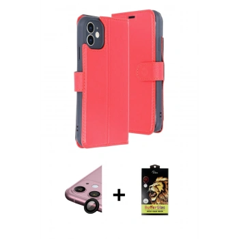 MARSİLYAN™- iPhone 11 Kılıf Siluet Işık Serisi - Siyah Buffer Cam Ekran Koruyucu + Raze Metal Kamera Lens - SH