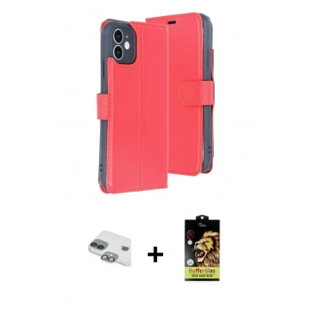 MARSİLYAN™- iPhone 11 Kılıf Siluet Işık Serisi - Siyah Buffer Cam Ekran Koruyucu + Pers Alüminyum Kamera Lens - YL