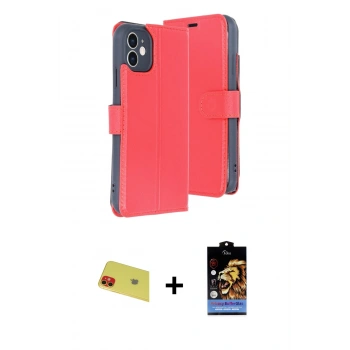 MARSİLYAN™- iPhone 11 Kılıf Siluet Işık Serisi - Siyah Buffer Hayalet Cam Ekran Koruyucu + Rainbow Kamera Lens Koruma Cam - KI