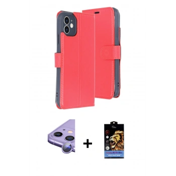 MARSİLYAN™- iPhone 11 Kılıf Siluet Işık Serisi - Siyah Buffer Hayalet Cam Ekran Koruyucu + Raze Metal Kamera Lens - MR