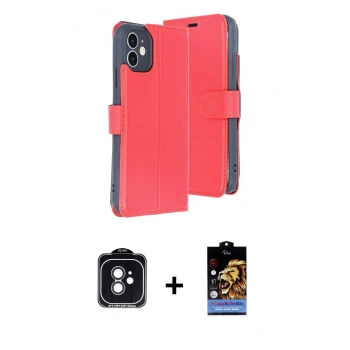 MARSİLYAN™- iPhone 11 Kılıf Siluet Işık Serisi - Siyah Buffer Hayalet Cam Ekran Koruyucu + PVD Metal Kamera Lens - SH