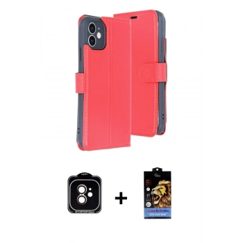 MARSİLYAN™- iPhone 11 Kılıf Siluet Işık Serisi - Siyah Buffer Hayalet Cam Ekran Koruyucu + PVD Metal Kamera Lens - TU