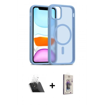 MARSİLYAN™- iPhone 11 Kılıf Siluet Minimal Prime - Siyah Bilvis 3D Cam Ekran Koruyucu + Kamera Lens Koruma Cam - SF