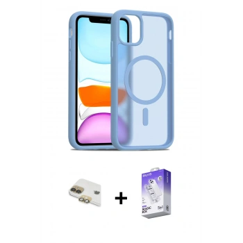 MARSİLYAN™- iPhone 11 Kılıf Siluet Minimal Prime - Siyah Bilvis 5in1 3D Magic Cam Ekran Koruyucu + Pers Alüminyum Kamera Lens - GD