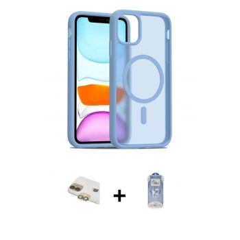 MARSİLYAN™- iPhone 11 Kılıf Siluet Minimal Prime - Siyah Joko Magic 5D Cam + Pers Alüminyum Kamera Lens - GD