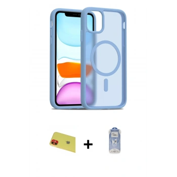 MARSİLYAN™- iPhone 11 Kılıf Siluet Minimal Prime - Siyah Joko Magic 5D Cam + Rainbow Kamera Lens Koruma Cam - KI