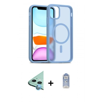 MARSİLYAN™- iPhone 11 Kılıf Siluet Minimal Prime - Siyah Joko Magic 5D Cam + Raze Metal Kamera Lens - MI