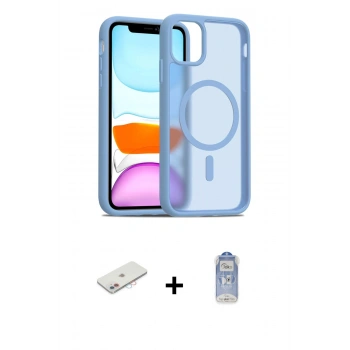 MARSİLYAN™- iPhone 11 Kılıf Siluet Minimal Prime - Siyah Joko Magic 5D Cam + Renkli Kamera Lens Koruma Cam - PE