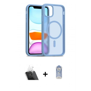MARSİLYAN™- iPhone 11 Kılıf Siluet Minimal Prime - Siyah Joko Magic 5D Cam + Kamera Lens Koruma Cam - SF