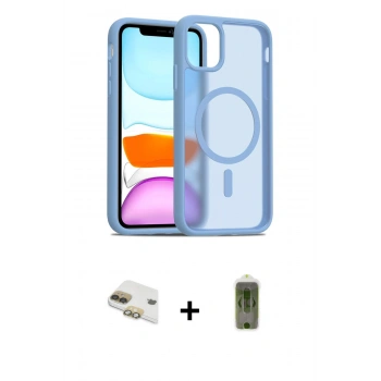 MARSİLYAN™- iPhone 11 Kılıf Siluet Minimal Prime - Siyah Joko Magic 5D Hayalet Cam + Pers Alüminyum Kamera Lens - GD