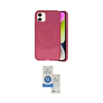 MARSİLYAN™- iPhone 11 Kılıf Ufuk Serisi - Şeffaf Royal Nano Ekran Koruyucu