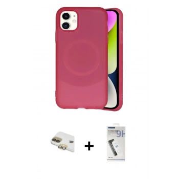 MARSİLYAN™- iPhone 11 Kılıf Ufuk Serisi - Şeffaf Uv Polymer Nano Ekran Koruyucu + Pers Alüminyum Kamera Lens - GD