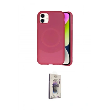 MARSİLYAN™- iPhone 11 Kılıf Ufuk Serisi - Siyah Bilvis 3D Cam Ekran Koruyucu