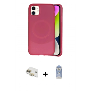MARSİLYAN™- iPhone 11 Kılıf Ufuk Serisi - Siyah Joko Magic 5D Cam + Pers Alüminyum Kamera Lens - GD
