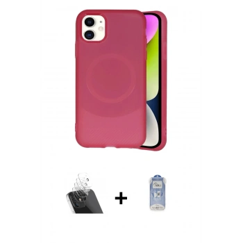 MARSİLYAN™- iPhone 11 Kılıf Ufuk Serisi - Siyah Joko Magic 5D Cam + Kamera Lens Koruma Cam - SF