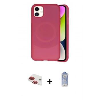 MARSİLYAN™- iPhone 11 Kılıf Ufuk Serisi - Siyah Joko Magic 5D Cam + Pers Alüminyum Kamera Lens - KI