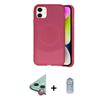 MARSİLYAN™- iPhone 11 Kılıf Ufuk Serisi - Siyah Joko Magic 5D Cam + Raze Metal Kamera Lens - KI
