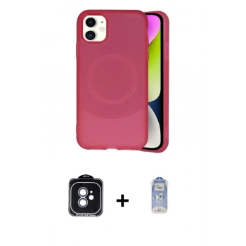 MARSİLYAN™- iPhone 11 Kılıf Ufuk Serisi - Siyah Joko Magic 5D Cam + PVD Metal Kamera Lens - MI