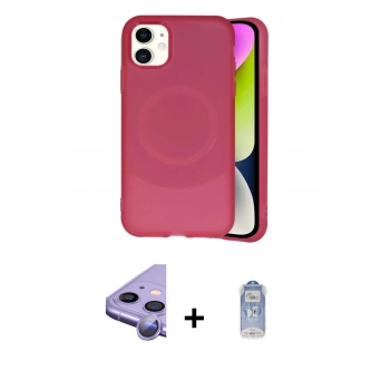 MARSİLYAN™- iPhone 11 Kılıf Ufuk Serisi - Siyah Joko Magic 5D Cam + Raze Metal Kamera Lens - MR